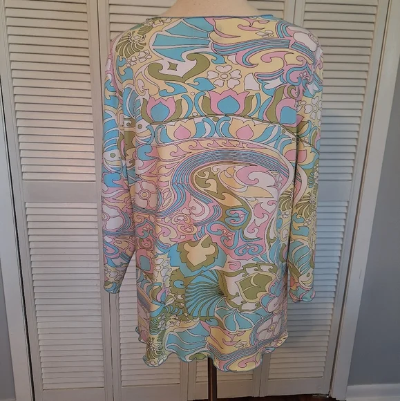 Style Rite Of CA Retro Style Top Blouse XL *D1 - Picture 3 of 5